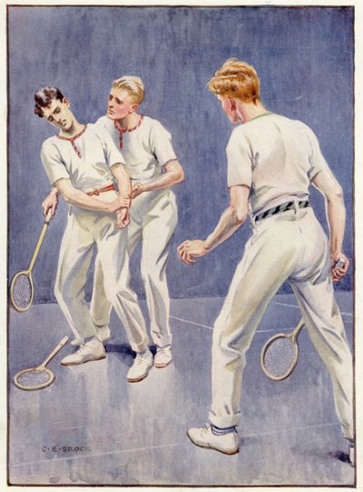 Dewhurst werd wit en flauw van pijn door Charles Edmund after Brock